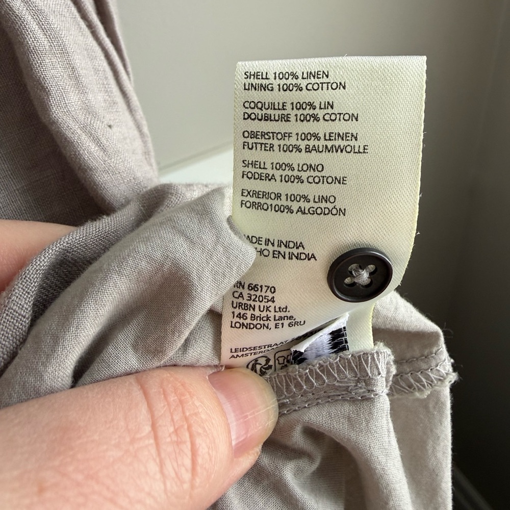 Sleeveless Taupe Mini Dress with Pintuck Detail - Picture 8 of 12